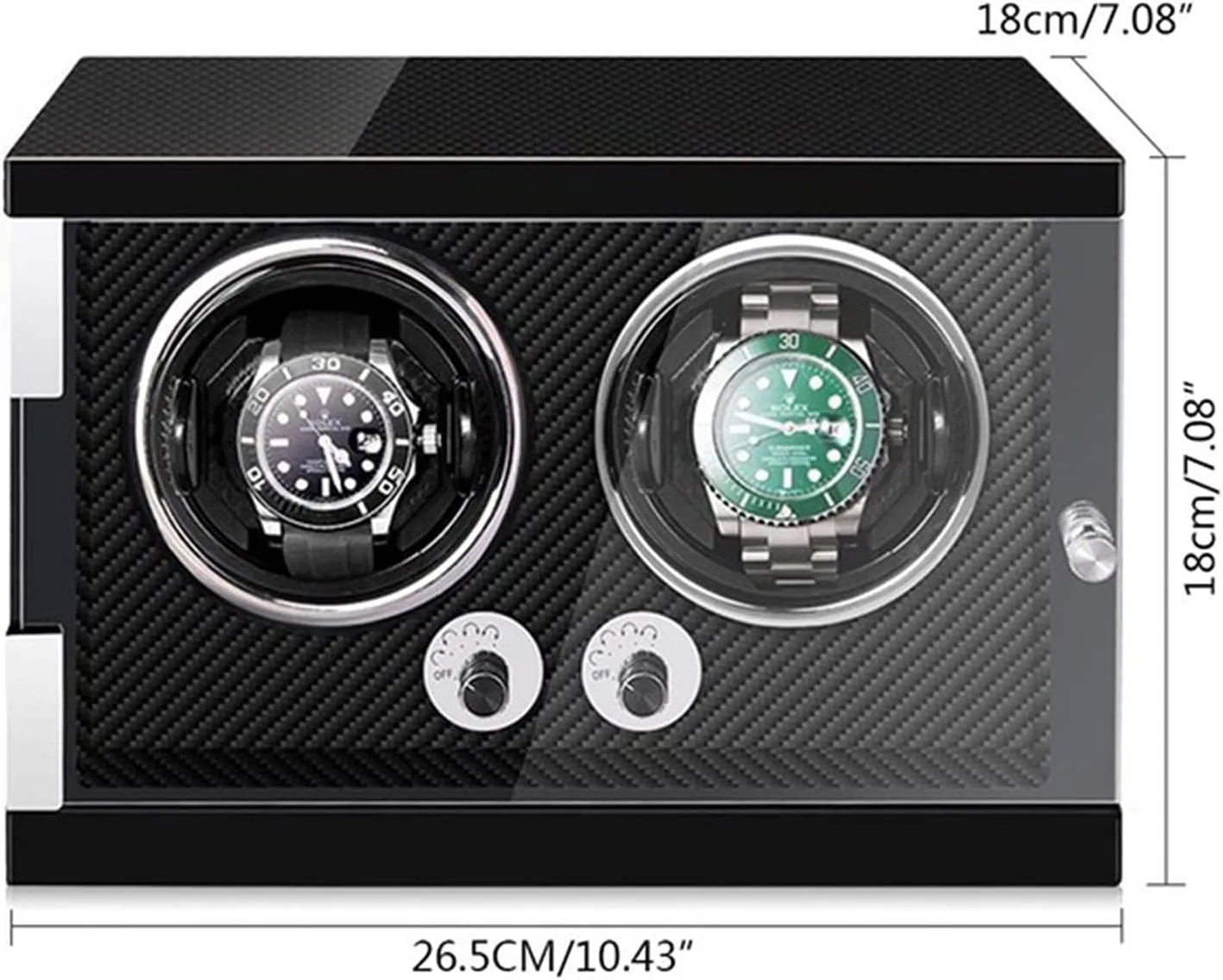Elegant Storage Solution for Watches Watch Winder Display Box �C Automatic Wood & turnout sparse portion unnatural dioxide unchanging Carbon Fiber Leather Case with LED Lights and Japanese Motor for Timepieces �C 
