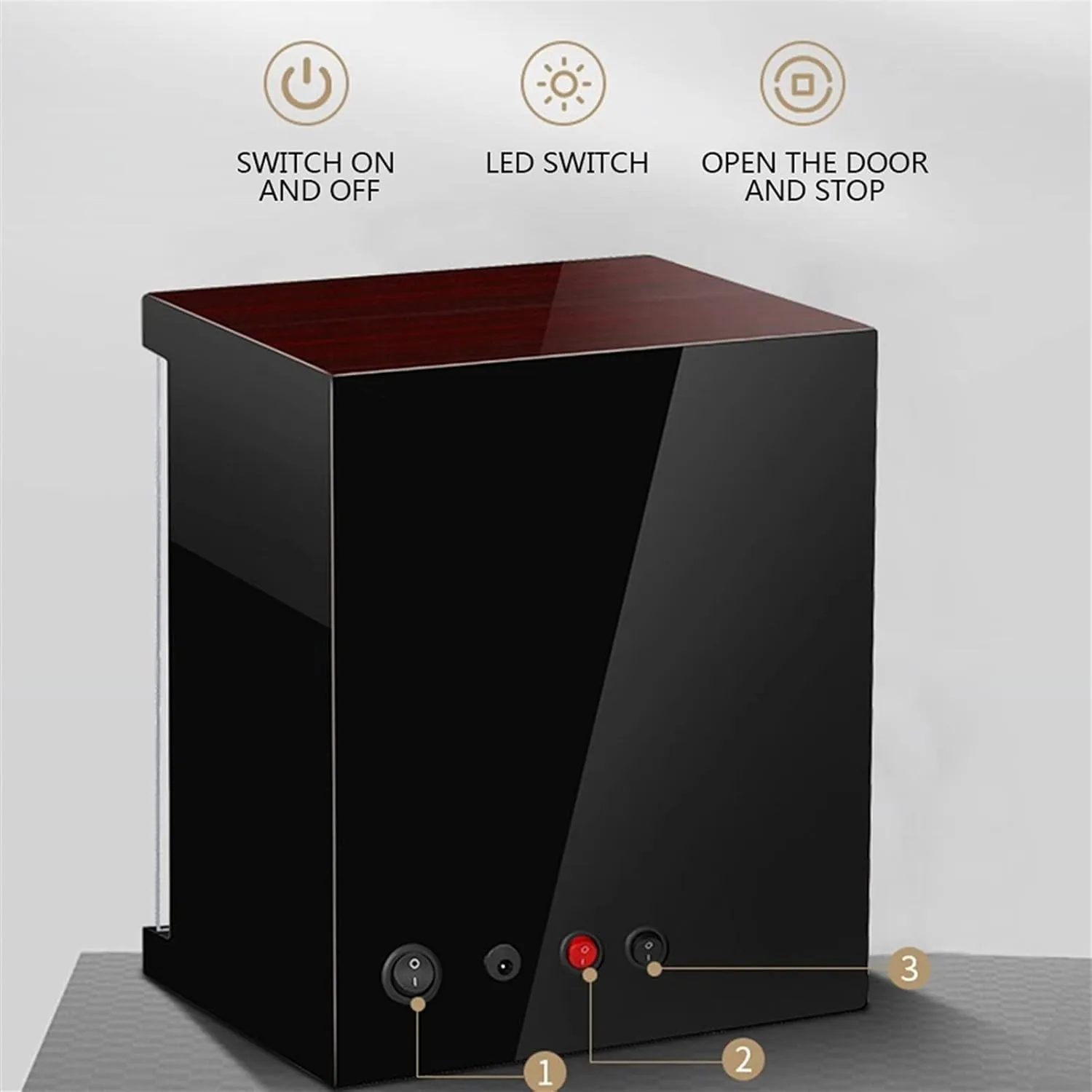 Elegant Storage Solution for Watches Watch Winder Display Box �C Automatic Wood & turnout sparse portion unnatural dioxide unchanging Carbon Fiber Leather Case with LED Lights and Japanese Motor for Timepieces �C 