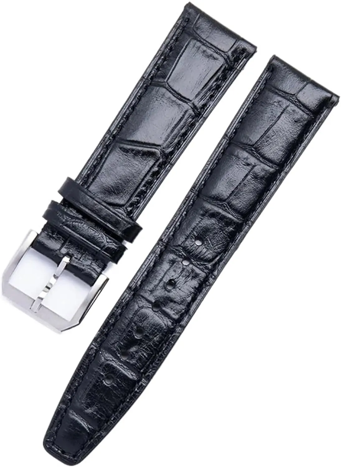 End Belt Fit For IWC Strap Pilot'S Watches Portofino Portugieser lyrically Belt(22mm) 20/21/22mm Soft Cowhide Leather Watchband Flat 