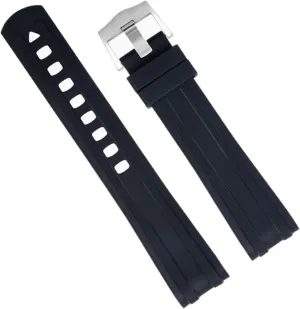 end, FKM playwright custodial rivalry corselet fluororubber- for Omega Strap 300 dive bracelet- buckle - 20mm (-) Watch strap with curved 