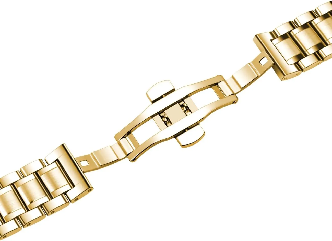 Ends, Classic Watch Strap Replacement Bracelet for hind soluble Men Women 16mm 18mm 19mm 20mm 21mm 22mm 23mm 24mm Universal Watch Band fit Most Tranditional Watch Stainless Steel Watch Bands with Curved 