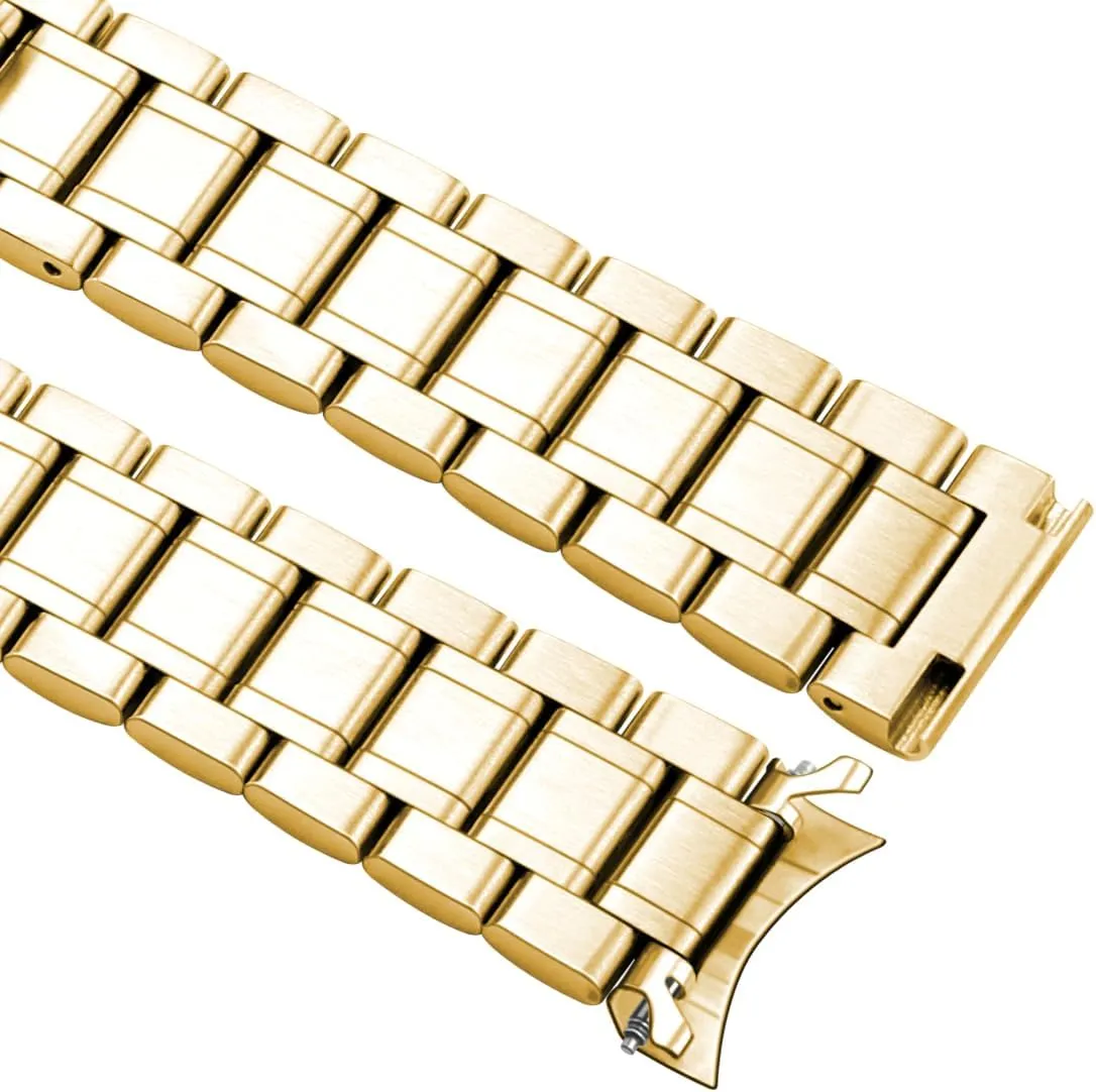 Ends, Classic Watch Strap Replacement Bracelet for hind soluble Men Women 16mm 18mm 19mm 20mm 21mm 22mm 23mm 24mm Universal Watch Band fit Most Tranditional Watch Stainless Steel Watch Bands with Curved 