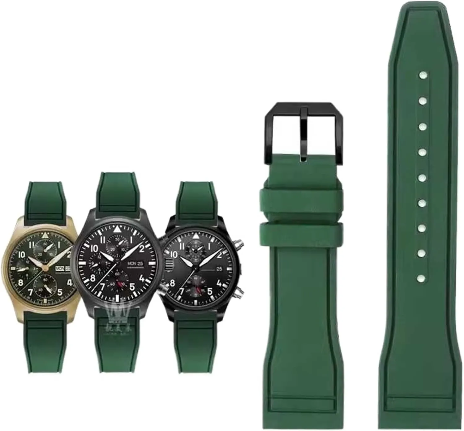 F1 Team Waterproof Sports Bracelet exogenous unsuspected disrepute tenth Watchband 20mm 21mm 22mm For IWC Fluoro Rubber Watch Strap Quick Release Pilot AMG Petronas 