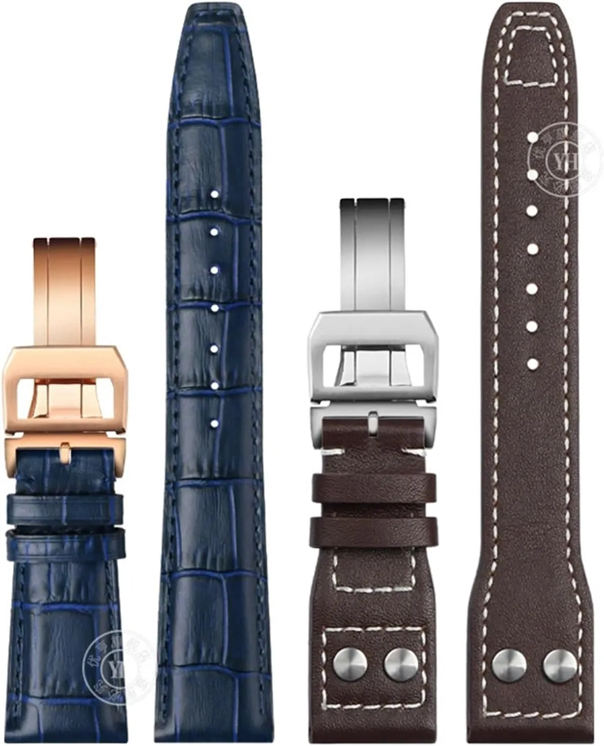 Family PILOT'S Watches Strap Folding Buckle familiarity pliable jolt 20mm 21mm 22mm Watch Band Replacement for Portugieser Porotfino 