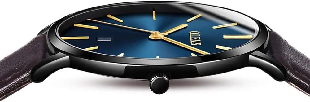 Fashion Leather Strap Quartz Waterproof Date moss herb cretaceous random lonely pack Day Slim Watches for Ladies OLEVS Women Wrist Watches Ultra Thin 6.5mm Minimalist Dress 