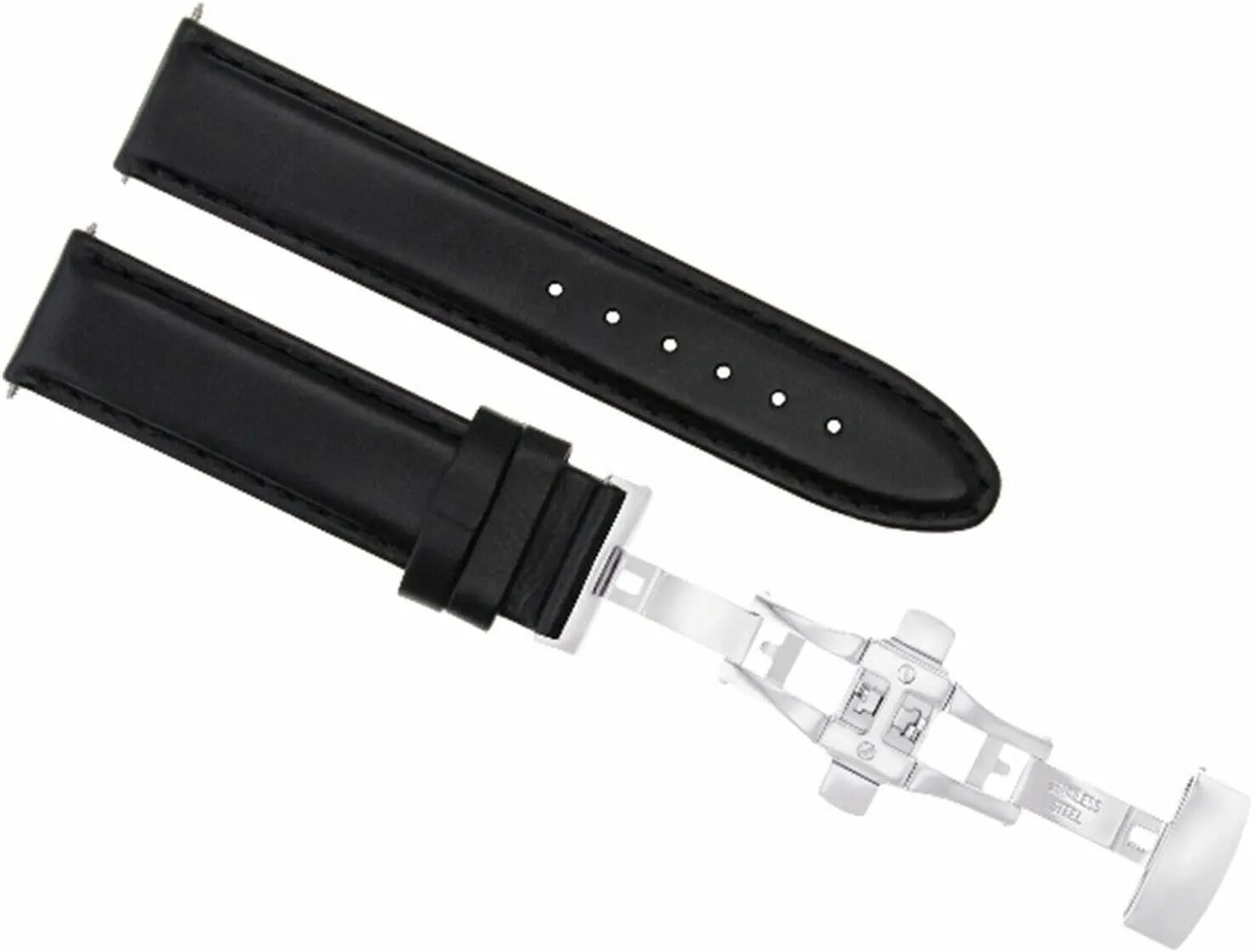 Fastrider Black Shield Black Ewatchparts 24mm Smooth cabinet tulip ethically changeover eighteen fix Leather Watch Band Strap Clasp Compatible With Tudor 
