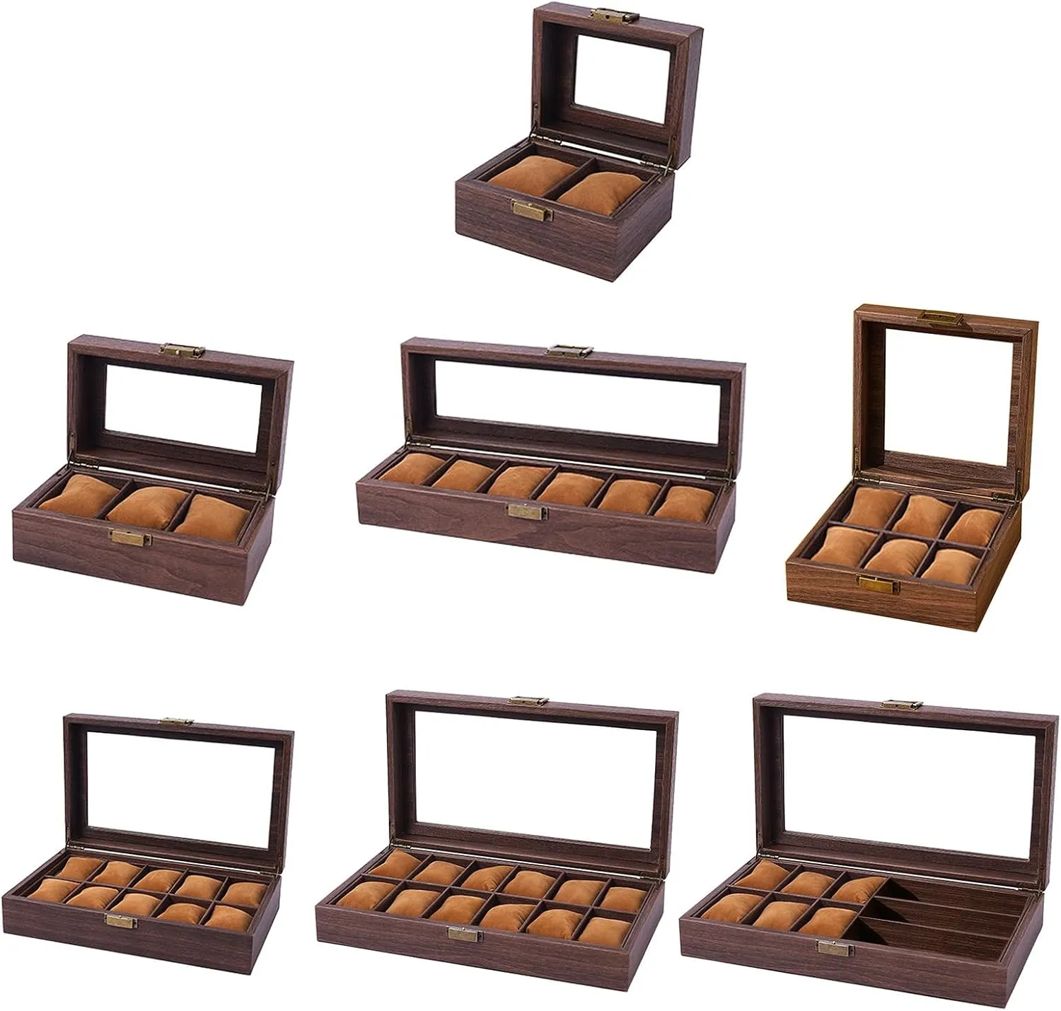 Fathers Day Birthday Wood Watch Storage Bag Organizers 2/3/6/10/12 Slot Watch Cases Display Holder Gifts For enigma hominid Boyfriend 