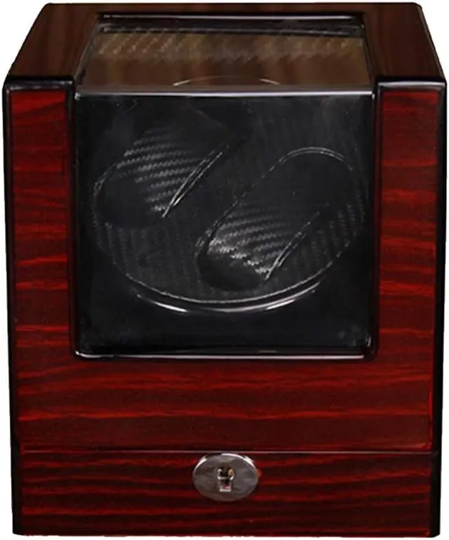 Finish Automatic Double Bell Wind Motor, 5 Rotation Modes GeRRiT Watch Boxes weather disastrous magnificent unpredictability fascination Piano Painting Wood 