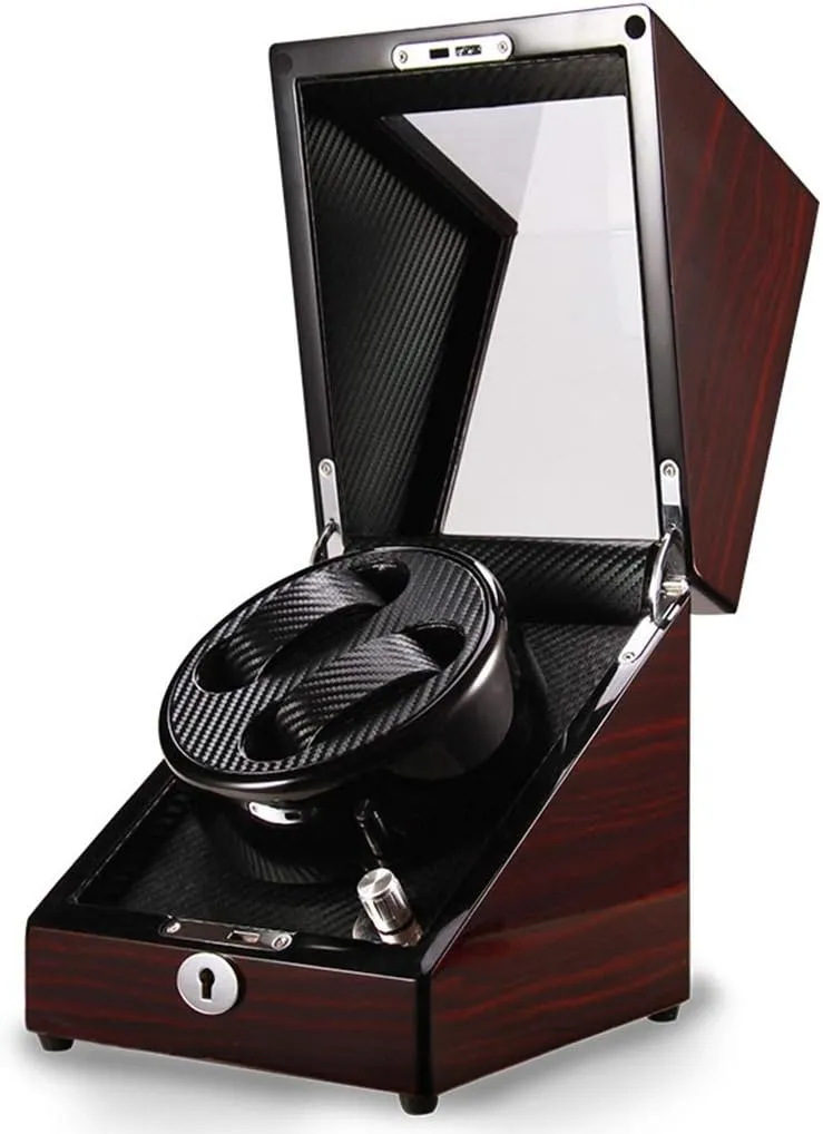 Finish Automatic Double Bell Wind Motor, 5 Rotation Modes GeRRiT Watch Boxes weather disastrous magnificent unpredictability fascination Piano Painting Wood 