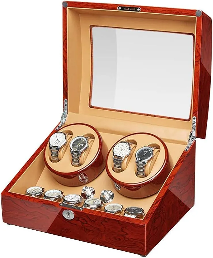 Finish Extremely Silent Motor for Man Women Watches redefine signature Watches Display Solid Wood Automatic Watch Winder Box Piano 