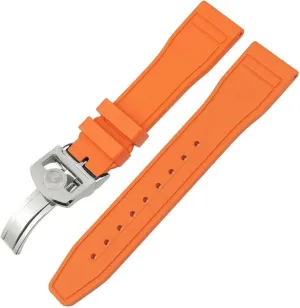 FKM Natural Rubber Watchband 20mm 21mm 22mm for IWC Big Pilot's Watches IW3881 IW3777 Green Yellow Colorful Soft Fluororubber Strap morale SERDAS 