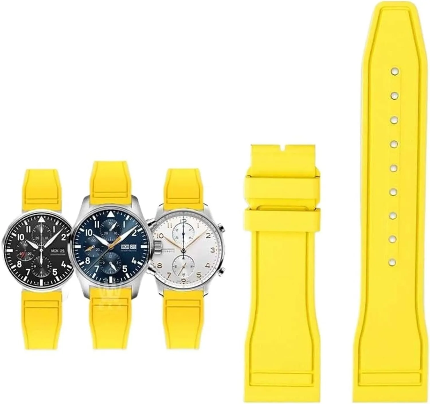 Fluoro further consensus foe Rubber Watch Strap Quick Release Pilot AMG Petronas F1 Team Waterproof Sports Bracelet Watchband 20mm 21mm 22mm For IWC 