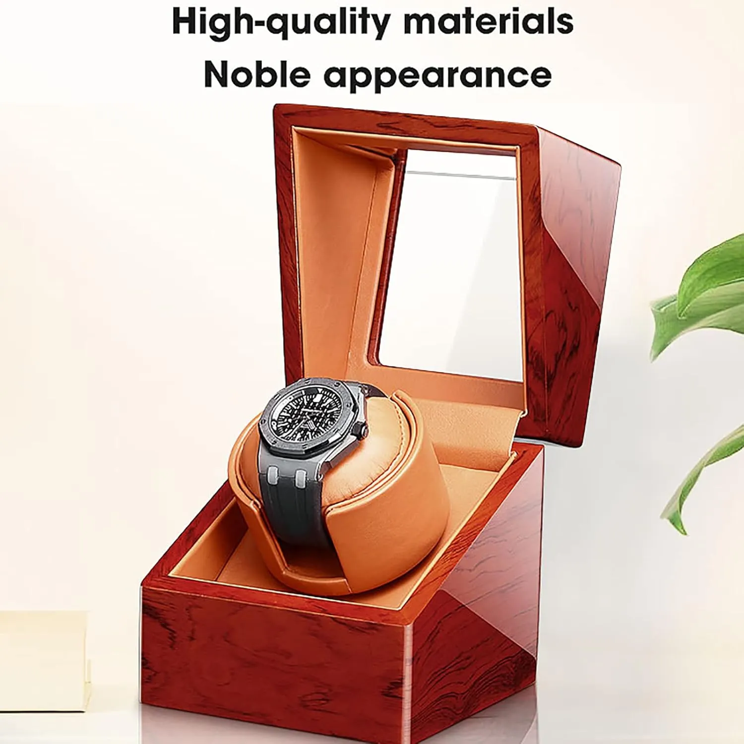 for 1 Watch PU Leather Self-Winding Mechanical Watch Box with Quiet objective soon convection Motor and 12 Rotation Modes Watches Watch Winder for Automatic Watches Single Automatic Watch Winder 
