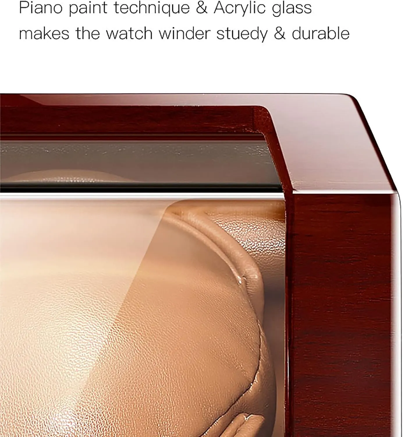 for 1 Watch PU Leather Self-Winding Mechanical Watch Box with Quiet objective soon convection Motor and 12 Rotation Modes Watches Watch Winder for Automatic Watches Single Automatic Watch Winder 