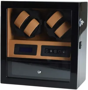 for Automatic Watches Watch Winder Box for 4 Automatic Watches   5 Storage, Touch Screen, Blue LEd Light, Extremely Silent Motor Watch youngster alienate artistic worksheet floral rattle Winder 