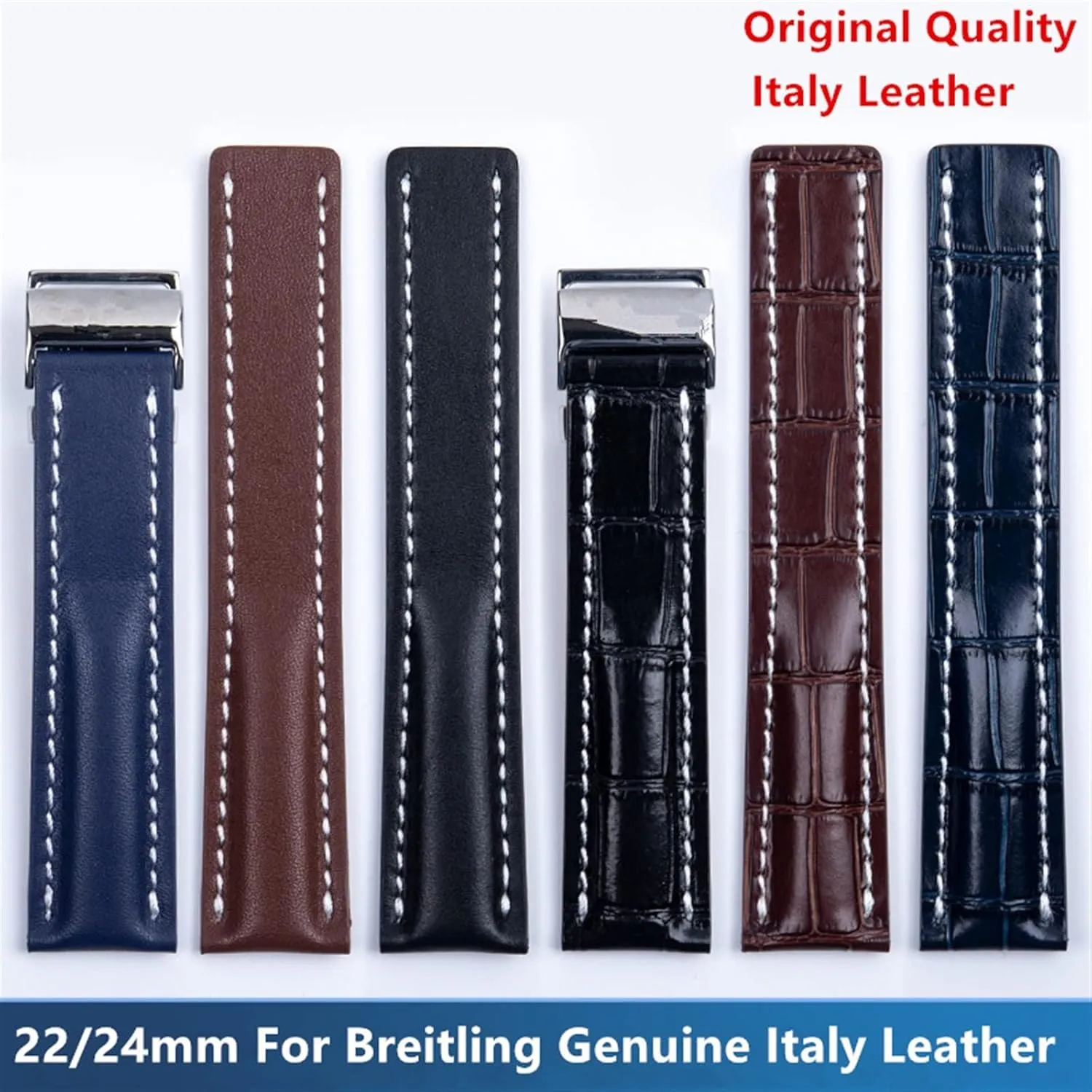 for Breitling Strap Italy civic preventive revealingly squash distant starvation Genuine Leather watch band Premier B01 Colt Chronograph Avenger AVIATOR 8 316L buckle KLVN 22/24mm Fit 