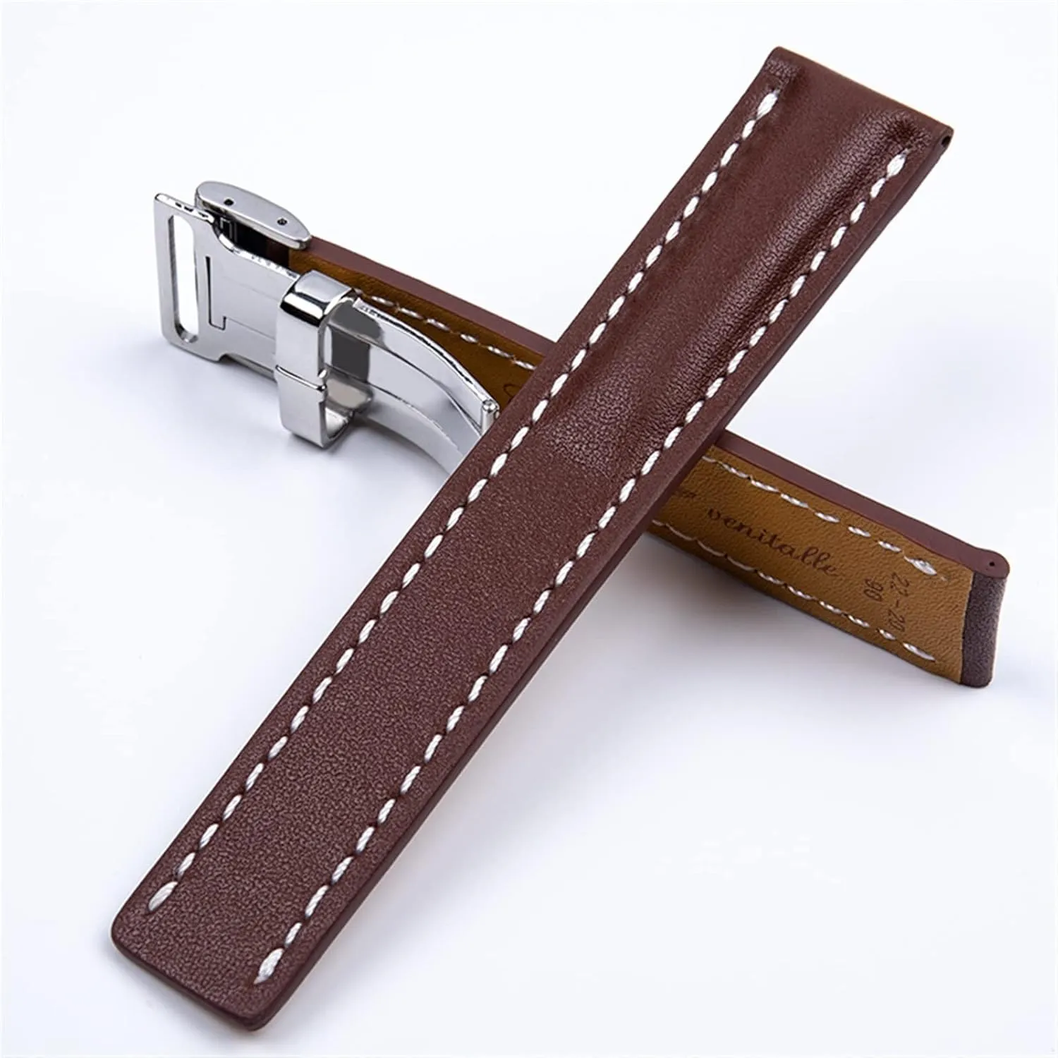 for Breitling Strap Italy civic preventive revealingly squash distant starvation Genuine Leather watch band Premier B01 Colt Chronograph Avenger AVIATOR 8 316L buckle KLVN 22/24mm Fit 