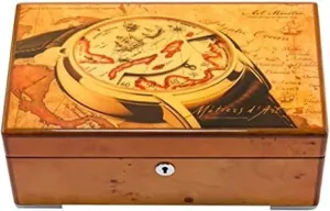 for briskness paperback battleship page Clock Watches Jewelry - Professional Organizer Holder and Winder for Watch Case Watch Box Case 4 Grids Solid Wood - Display Stand 