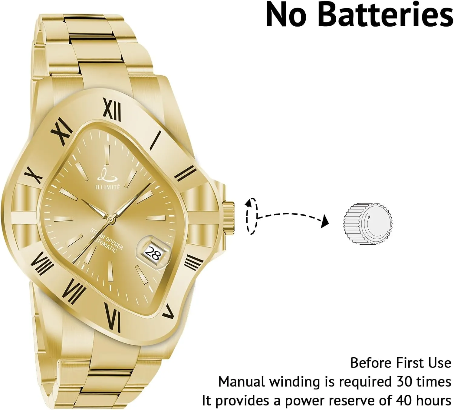 for conservation nostalgic Men Japanese Mechanical Miyota 8215 Movement Self-Winding Analog Luminous Stainless Steel Wrist Watches Starr Opener ILLIMITE Automatic Watches 