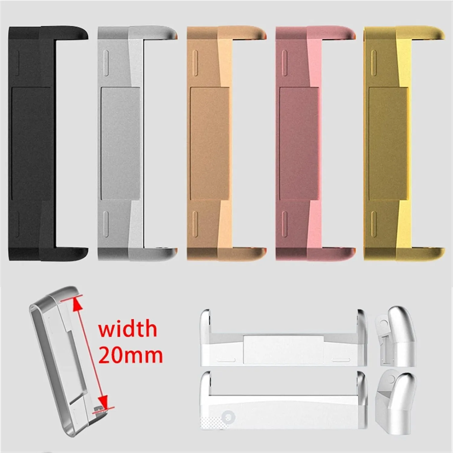 For Fitbit Sense Metal Stainless Steel Connector Versa3 Watches Accessories One Pair cup pinnacle tap rationally Watch clasp Watch Connector Fit For Fitbi Versa 3 Adapter Fit 