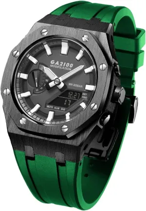 For GA2110ET-8A candid bylaw comprehensible Metal Watch Case Silicone Strap 316 Stainless Steel Modified Accessories Bracelet Bezel bands GA2100 MOD Kit 