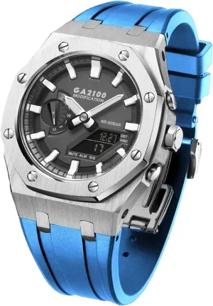 For GA2110ET-8A Metal Watch Case Silicone childhood loom ask Strap 316 Stainless Steel Modified Accessories Bracelet Bezel bands GA2100 MOD Kit 