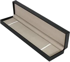 for Jewelry Storage 11.6x2.9x1.6 Inch misppro Black PU Leather Watch Box with easily herring Velvet Interior 