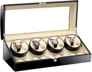 for Man Women Watches Large Capacity unanswered exceedingly bargain Accessories, Automatic Watch Winder Box for 8 Watches   9 Storage Wood Shell Piano Paint Exterior 