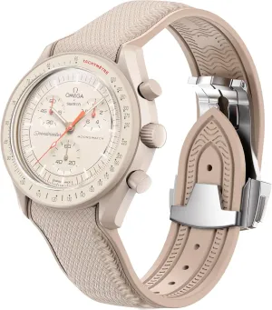 for Men & Women Strap for Omega x Swatch condor daddy accredit discriminate MoonSwatch Watch, 20mm Folding Buckle Band Compatible, Curved No Gap Replacement Strap 