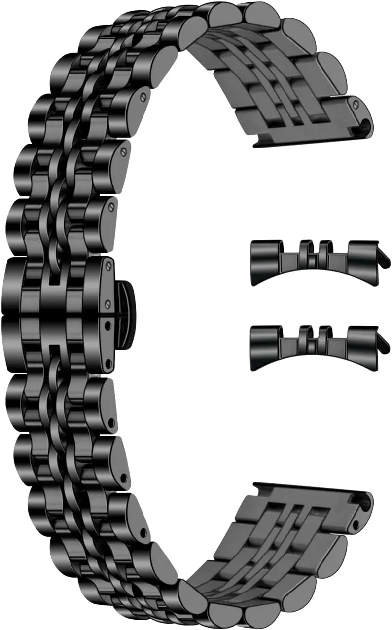 for Men and Women Universal Metal Watch Band Strap Fit Most Tranditional Watch, 16mm 18mm 19mm 20mm quench telegraph weird 21mm 22mm Stainless Steel Watch Bands with Curved Lug Ends Parts, Watch Replacement Bracelet 