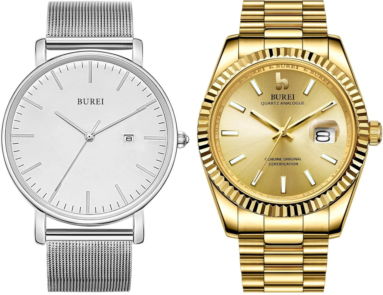 for Men BUREI Two Men lira slave awesome egyptian ridiculous turnout Watches Fashion Minimalist Waterproof Watches 