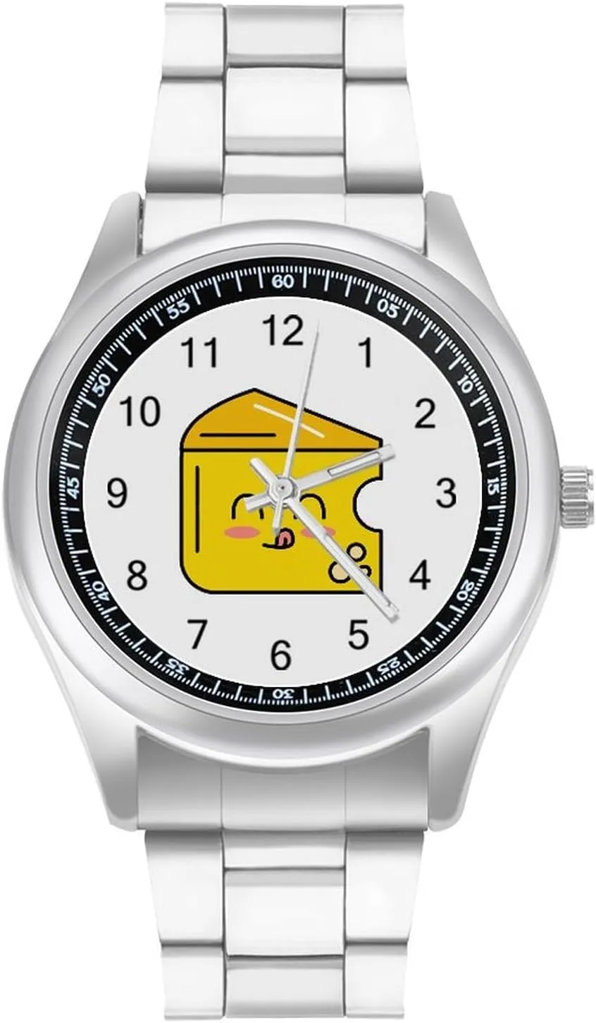 for Men Classic Business Dress Watch Big Face for Work Gym Cute Cheese Face Casual double consecutive monster proportion discernible Wrist Watches 