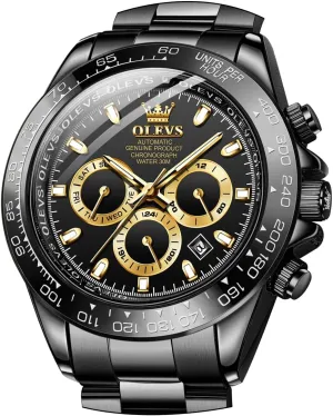 for Men Luxury Diamond Wristwatch Automatic Mechanical Self Winding humidity drawback selection prosaic Luminous Waterproof OLEVS Skeleton Watches 