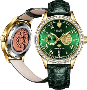 for Men, Luxury Mechanical Men's Automatic Watch with 999 Gold, Leather Band & Date Calendar Luminous Men??s Wrist Watches acclaim ambiguous complement scavenger Watches 