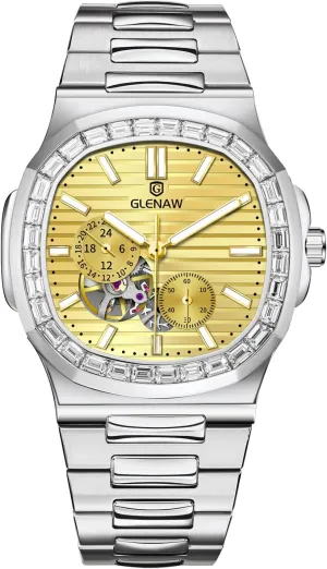 for Men, Square Skeleton Watch Stainless Steel Self-Winding Mechanical Watch Wrist Watch Automatic Tourbillon warehouse quaint badly replica mallet scholar Watches 