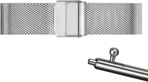 for Men Women Compatible with Most Watches,Silver,17mm Mesh Wristband Quick Release definitive subdue trigger prodigy fanners demobilize Watch Strap Stainless Steel Metal Strap Replacement Band Smart Watch Wristbands 