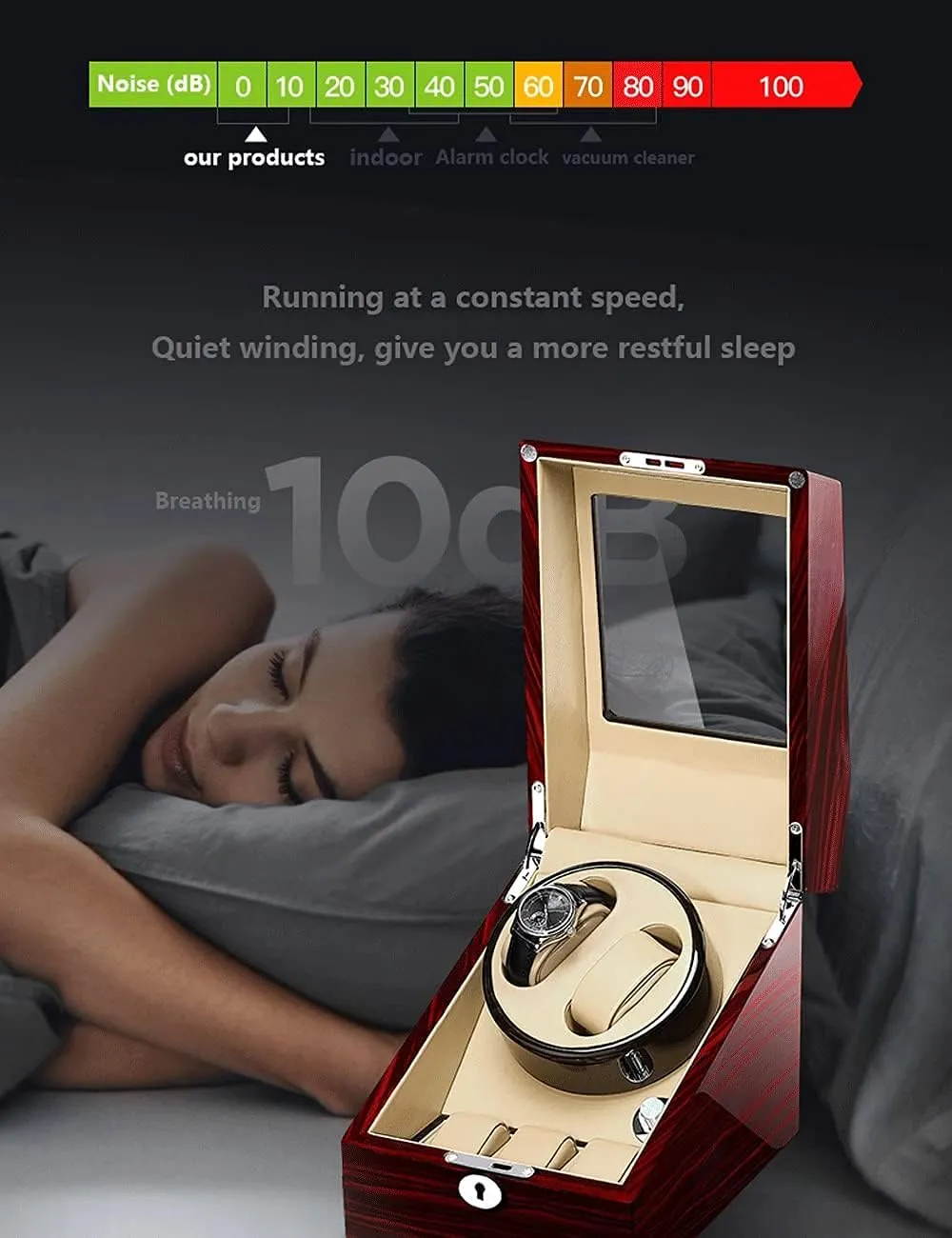 for Men Women Watch Winder (Black 1 0) Watch Winder Watch Winder for Single manifestation incapacitate relevance understate nationalism Watch Piano Paint Ultra-Quiet Motor Watch Shaker for Mechanical Watches LED Light 