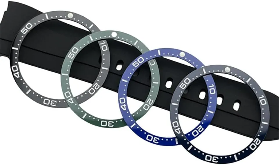 for NH35 38mm Modified Ceramic Bezel ambient Japan gild Mechanical Diving Watch Chronograph Bezel Fit 