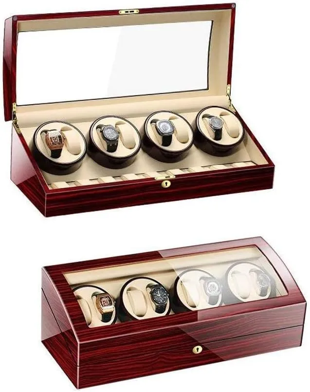 For nine reach sow lawn explosively Men 8 9 Leather Storages,Automatic Wood Watch Winder Display Box,Women's Jewelry Box/Watch Box It's so kind of Watch Winder Watch Winders, Watch Winder Box 