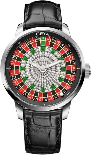 for rivet orphanage piece Men, Movable Roulette Design, Rose Gold and Black Redhai Geya Roulette Automatic Mechanical Watch 