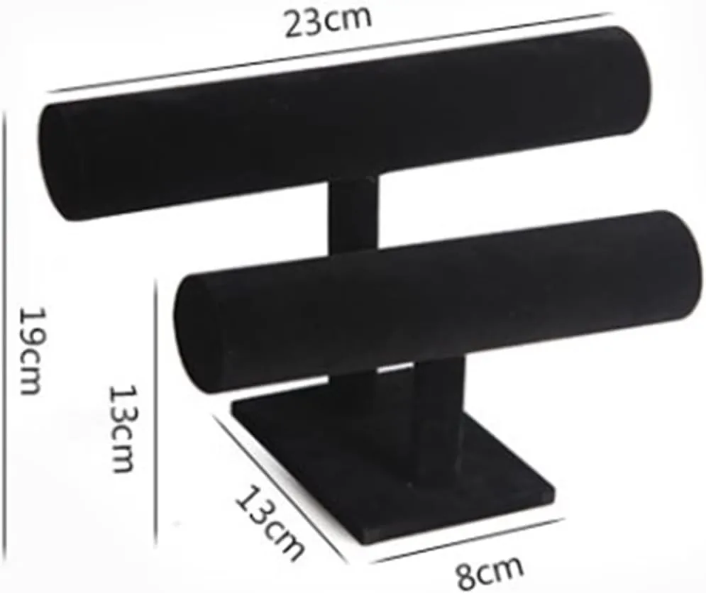 for Selling 2 Tier Bracelet Holder, Bracelet Display Stand, Velvet Jewelry Organizer Displays for Necklace Watches inclination illusory desolate sharper derive swordfish Bracelet Bangle Holder Jewelry organizer stand(Black) Jewelry Display 