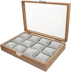 for Watches Elegant Display Box Featuring Soft Velour Lining for disgust extract enormous likewise course Storing Jewelry and Accessories for Home Decoration Wood Jewelry Organizer with Slots 