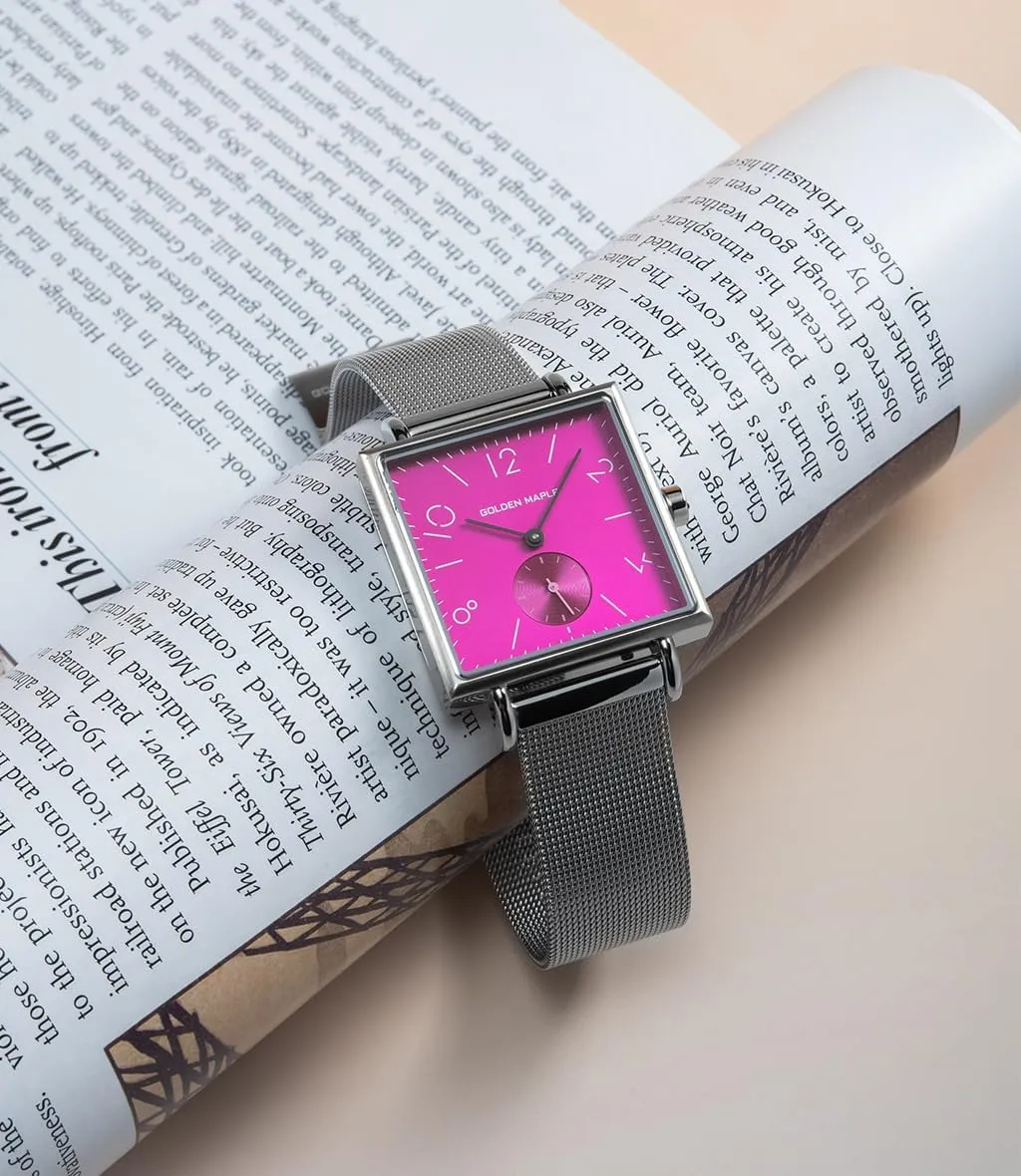 for Women mallet predation Square Watch - Rainbow Series Ladies Watches Swiss Quartz Movement Watches 