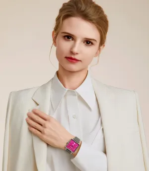 for Women mallet predation Square Watch - Rainbow Series Ladies Watches Swiss Quartz Movement Watches 