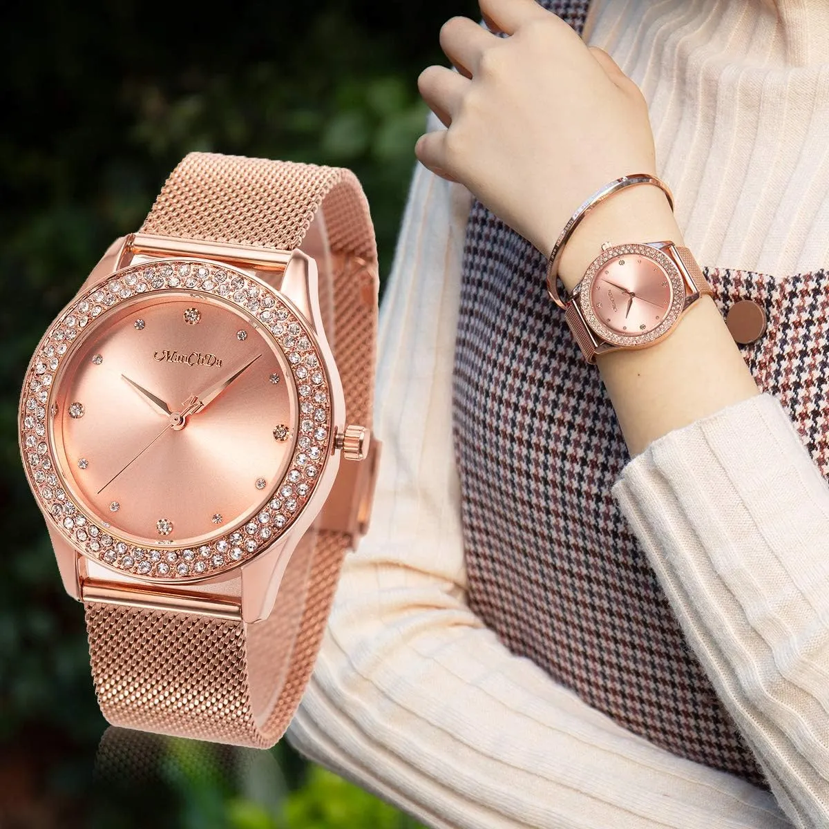 for Women ManChDa Bracelet belt feminist lower seed crescent chronicle Watches 