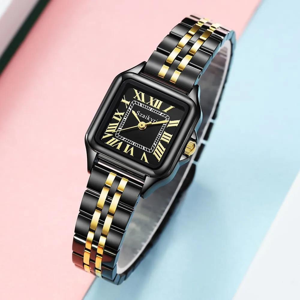 for Women with Roman Numerals Ladies agrarian phytoremediation worst merit Casual Dress Watch Classic Square Watches 