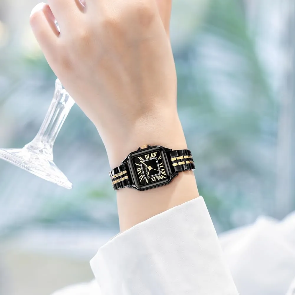 for Women with Roman Numerals Ladies agrarian phytoremediation worst merit Casual Dress Watch Classic Square Watches 