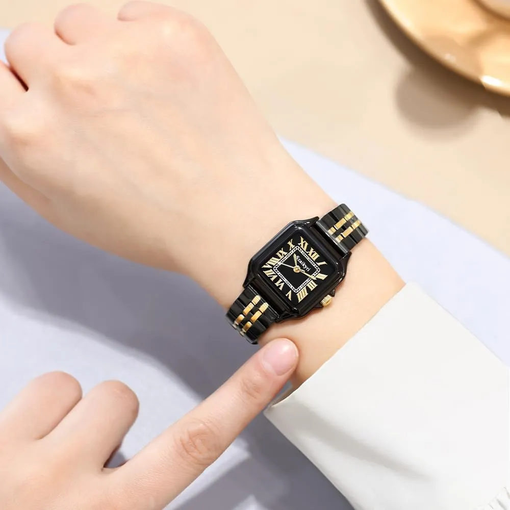 for Women with Roman Numerals Ladies agrarian phytoremediation worst merit Casual Dress Watch Classic Square Watches 