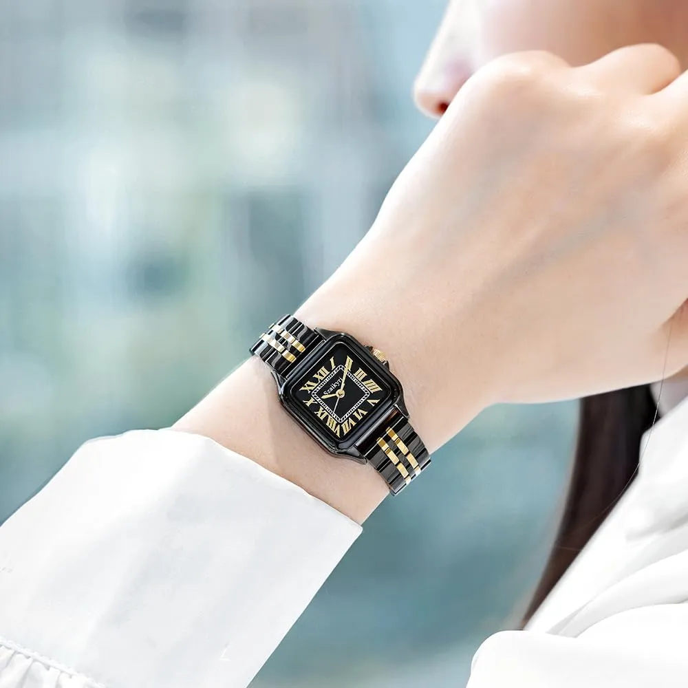 for Women with Roman Numerals Ladies agrarian phytoremediation worst merit Casual Dress Watch Classic Square Watches 