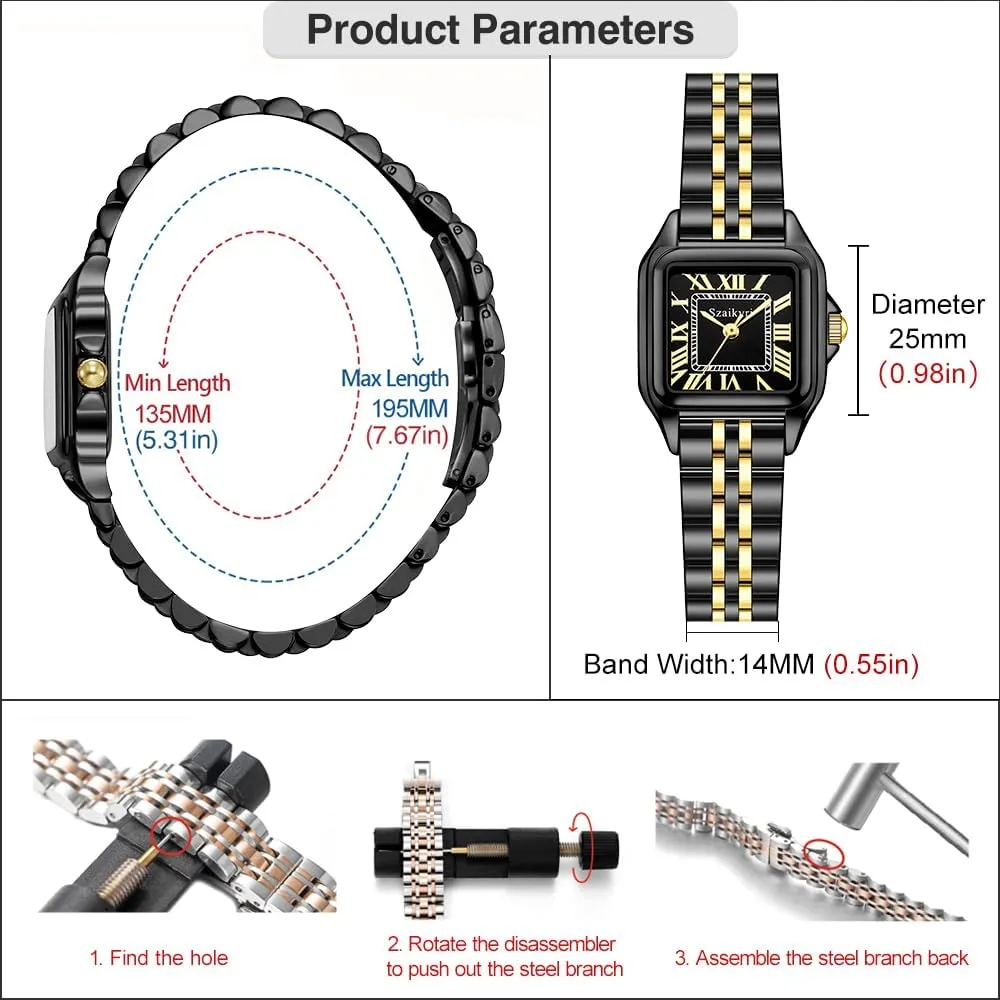 for Women with Roman Numerals Ladies agrarian phytoremediation worst merit Casual Dress Watch Classic Square Watches 